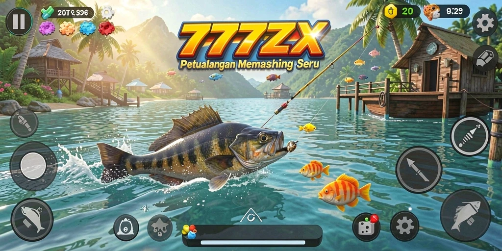 Screenshot gameplay 777ZX menampilkan pengalaman memancing yang menegangkan.