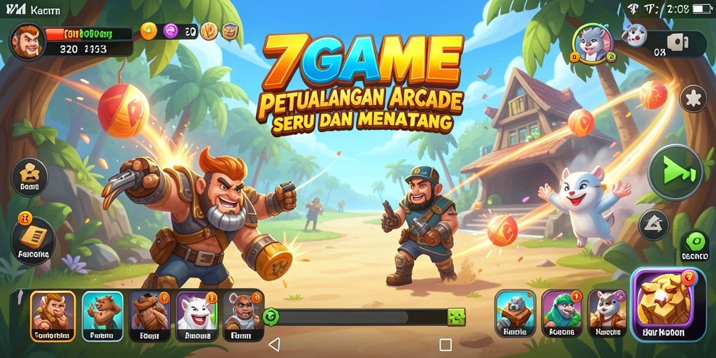 Screenshot gameplay menampilkan aksi seru dalam game Arcade.
