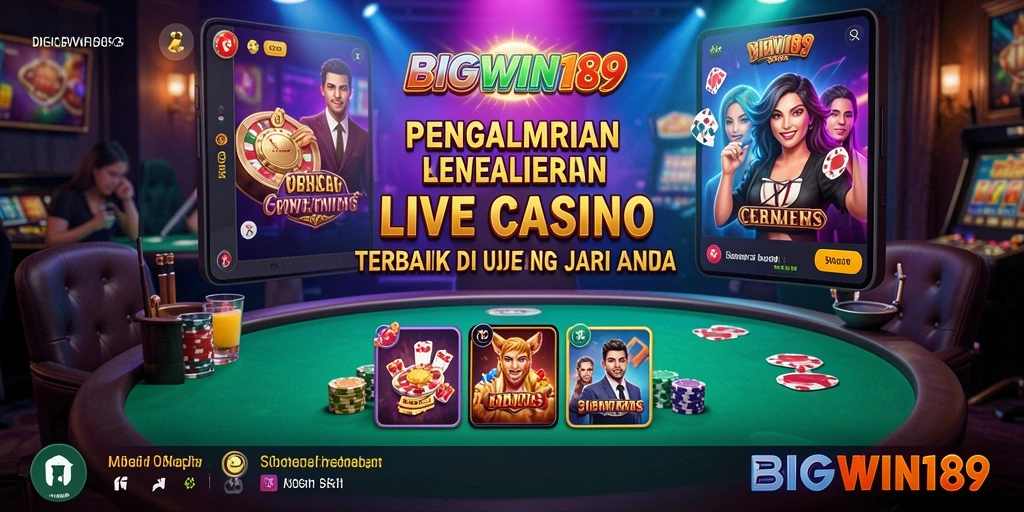 Tampilan gameplay Live Casino yang mendebarkan di BIGWIN189.