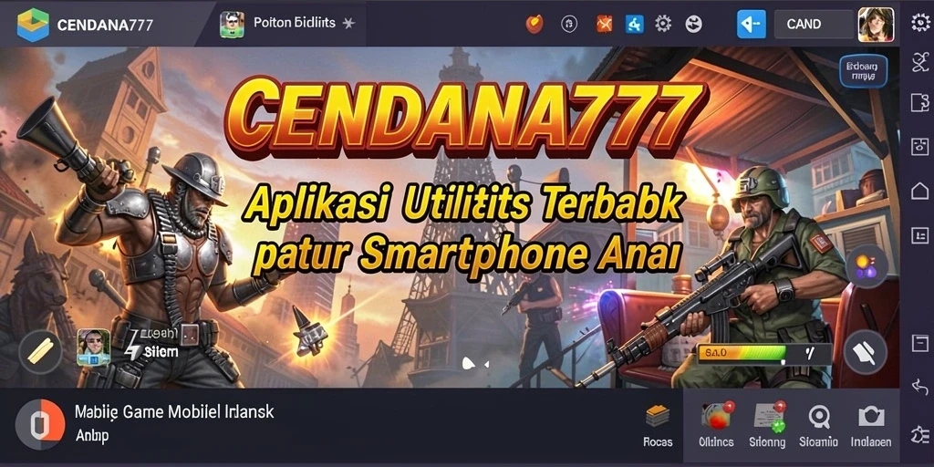 Tampilan antarmuka utama CENDANA777 dengan fitur Utility yang mudah diakses.