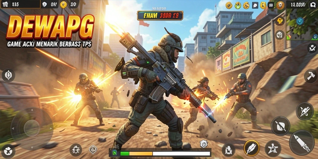 Tampilan gameplay menegangkan dari DEWAPG saat pertempuran.