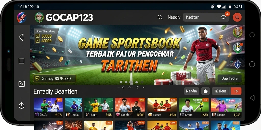 Tampilan antarmuka GOCAP123 saat bermain taruhan olahraga.