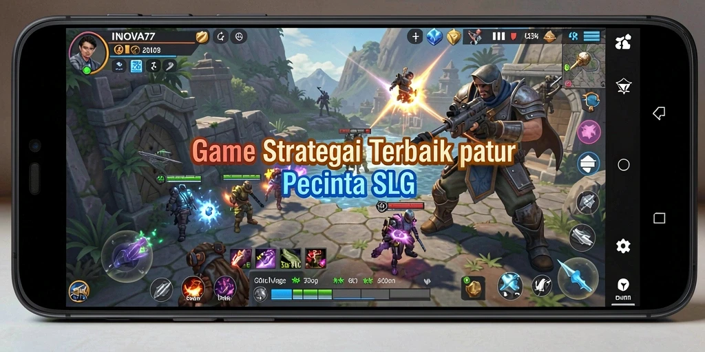 Tangkapan layar gameplay <strong>INOVA77</strong> menunjukkan strategi perang yang mendebarkan.