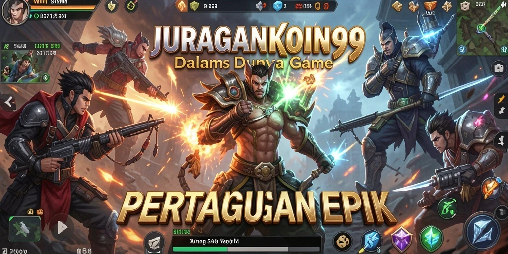 Tampilan gameplay mendebarkan dari pertarungan di JURAGANKOIN99.