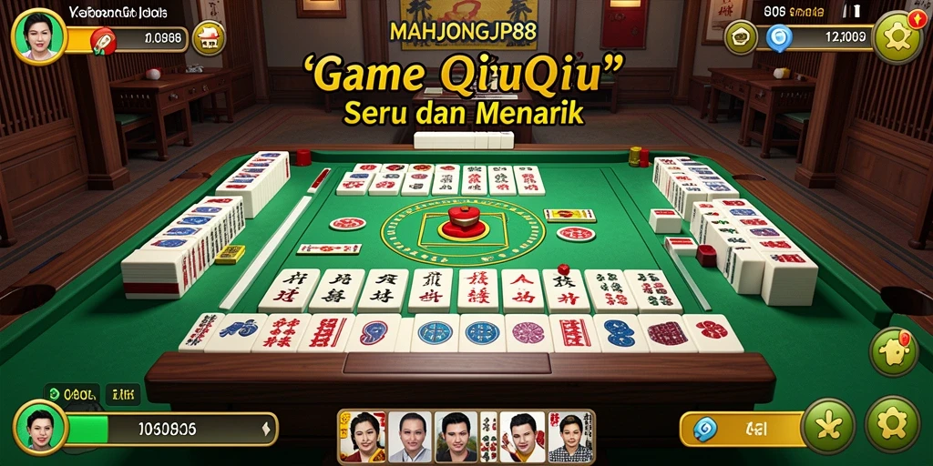 Tampilan seru gameplay QiuQiu di MAHJONGJP88.