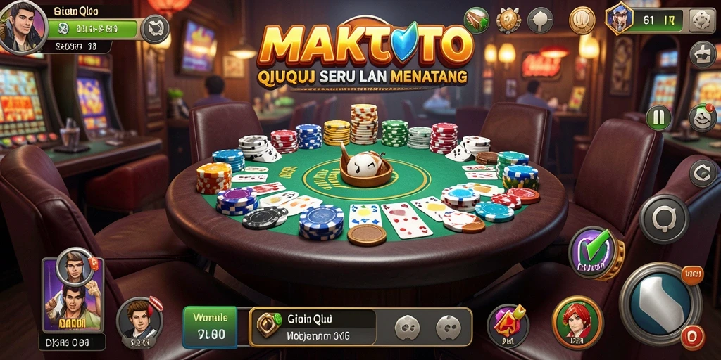 Screenshot MAKTOTO menampilkan gameplay QiuQiu yang mendebarkan.