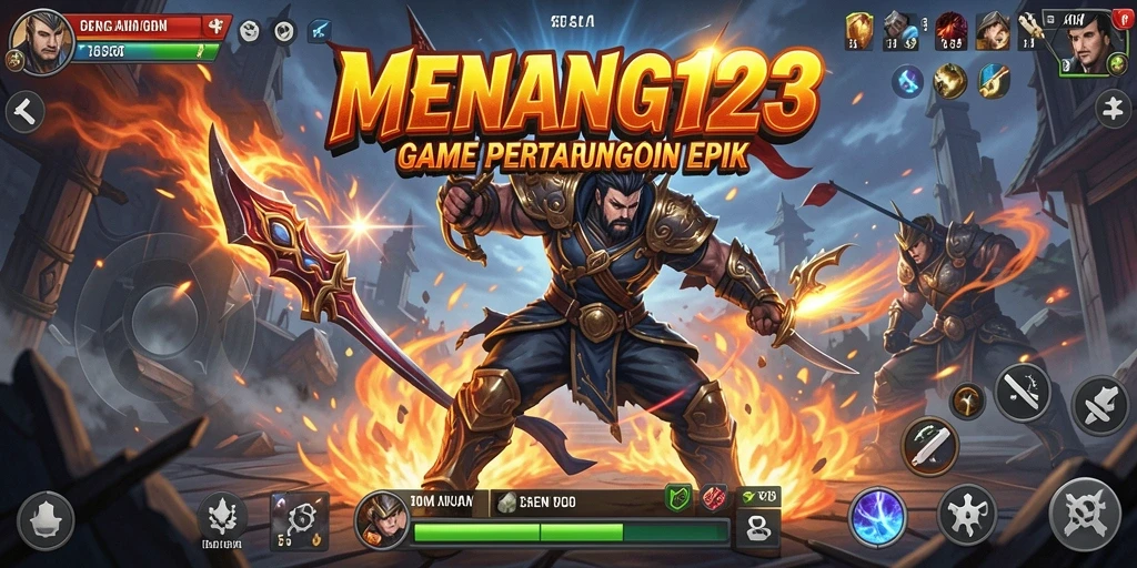 Screenshot MENANG123 menunjukkan pertarungan seru dan grafis tajam.