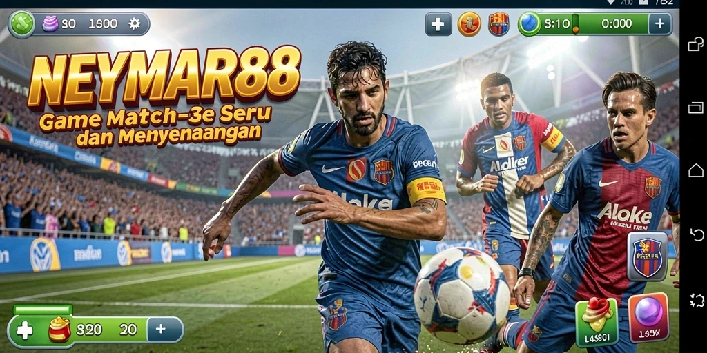 Tampak gameplay seru NEYMAR88 yang penuh warna.