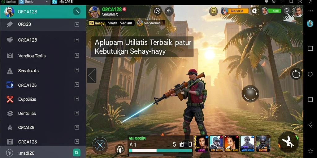 Tampilan antarmuka ORCA128 yang memudahkan navigasi aplikasi utilitas.