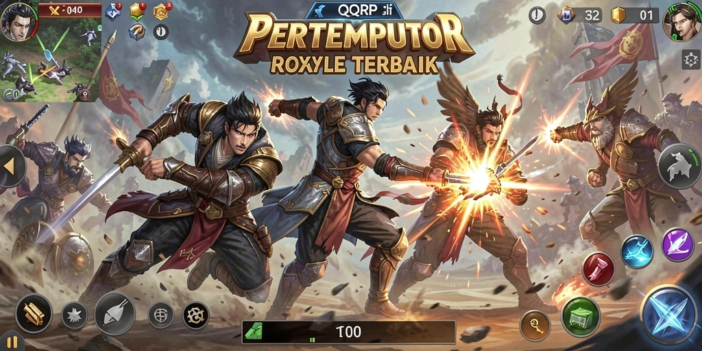 Tampilan gameplay seru di arena Battle Royale QQRP.