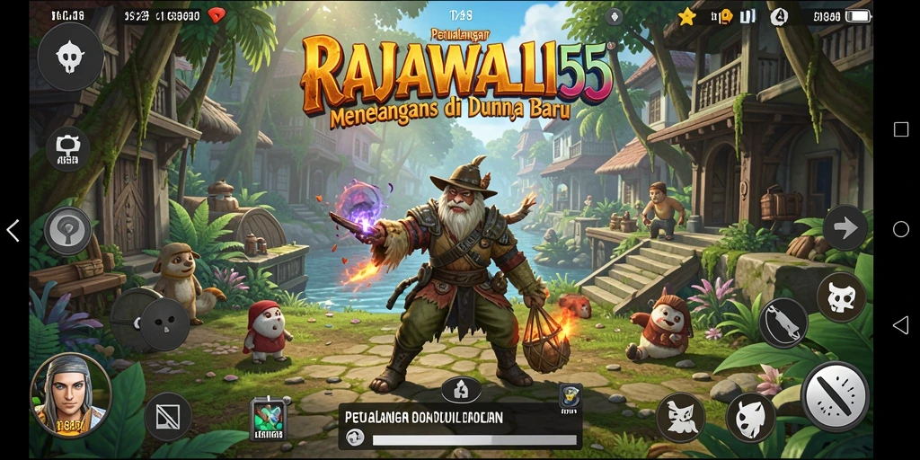 Tampilan cerah dan menegangkan dari gameplay RAJAWALI55 yang penuh petualangan.