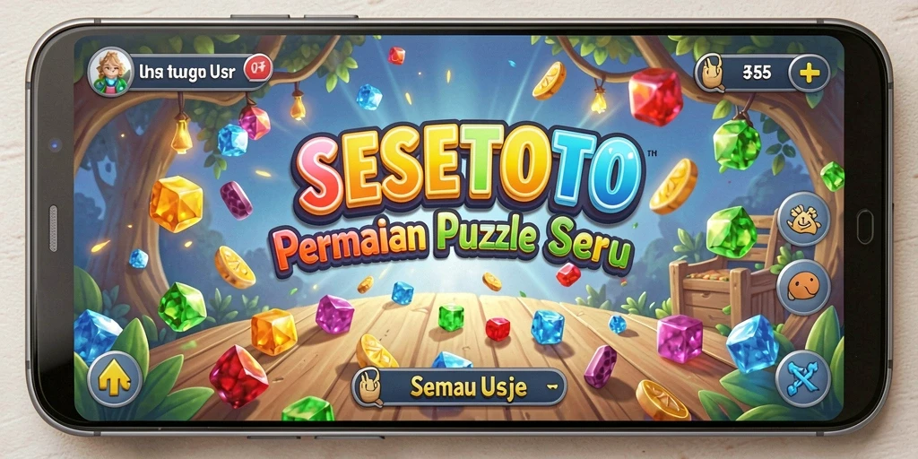 Tampilan gameplay SESETOTO dengan berbagai teka-teki menarik.