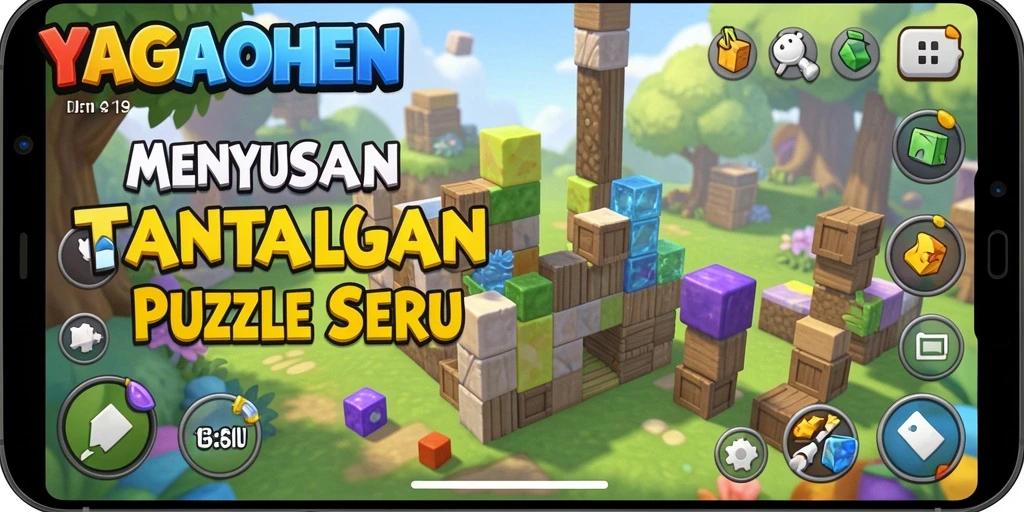 Tampilan menarik dari gameplay puzzle YAGAOHEN yang seru dan menantang.